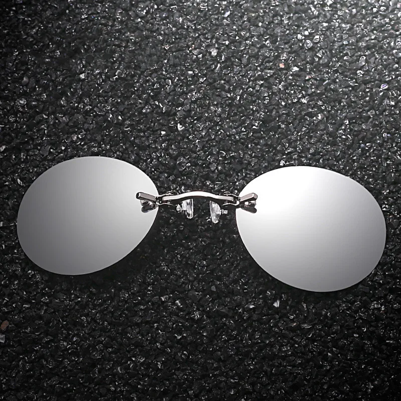 Óculos Redondos Clip-on Sem Armação Retro Mini Clip-nose, Sunglasses, Leves e Práticos, Perfeitos para Levar em Viagens — foto 6
