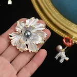 Broche de pérola sofisticado e vintage Simples e elegante Ornamento de pérola para corsage Um toque de requinte para seu visual. — foto 10