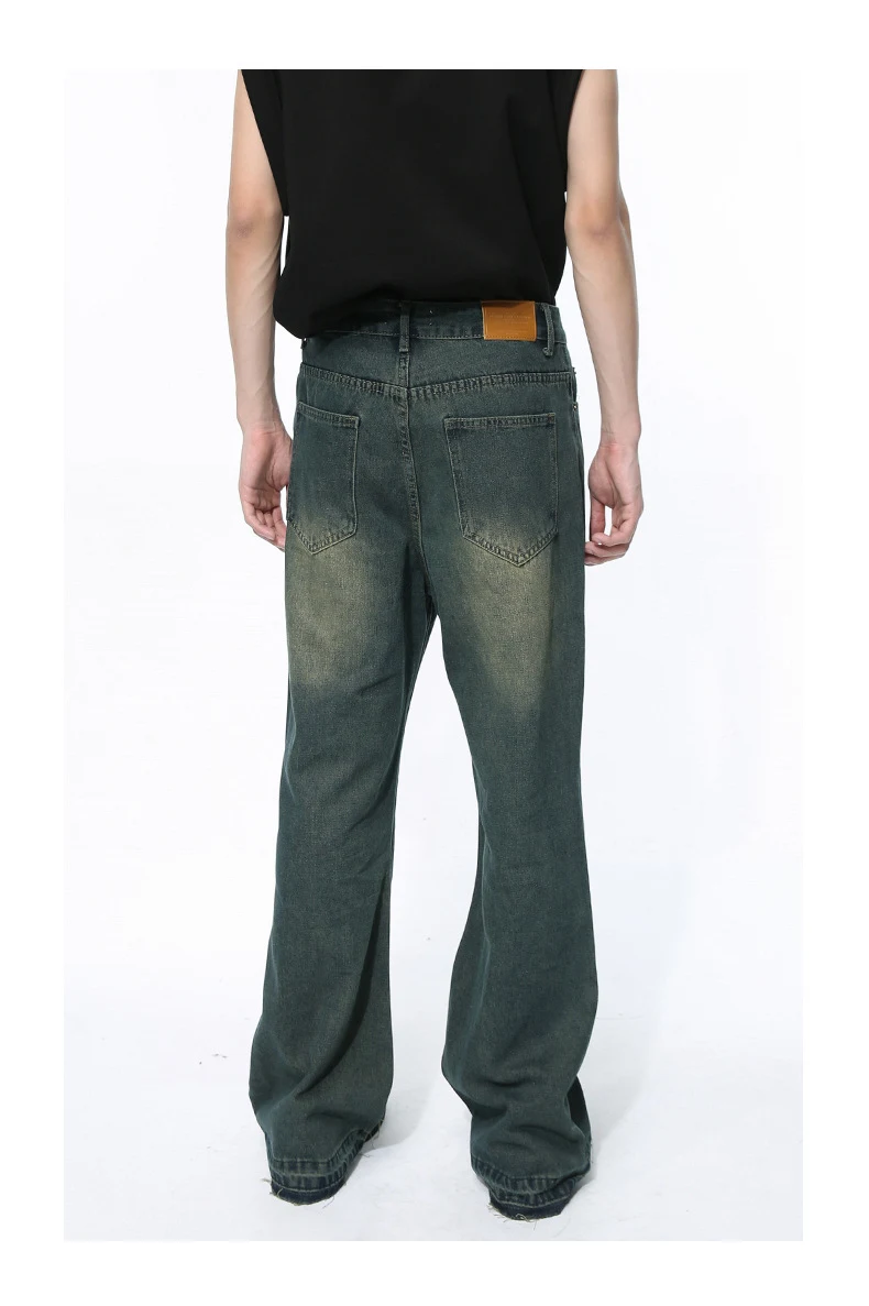 Vintage distressed hem tassel slightly flared jeans. Stylish and comfortable. A must-have for your wardrobe. — photo 7