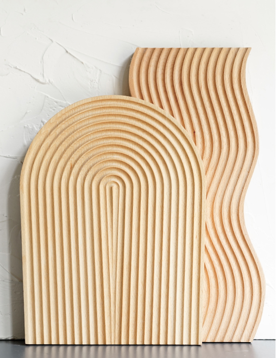 Title 3, Breakfast plate bread board log with creative c...