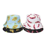 Outdoor Double Sided Wear Bucket Hat with Corn, Eggplant, Pepper Prints for Sun Shade Protection, Fisherman Hat — photo 13