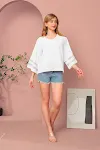 Dames losse V-hals mesh steken top, perfect voor een casual en comfortabele look. Ademend en stijlvol, ideaal voor warme dagen en dagelijks gebruik. — foto 9