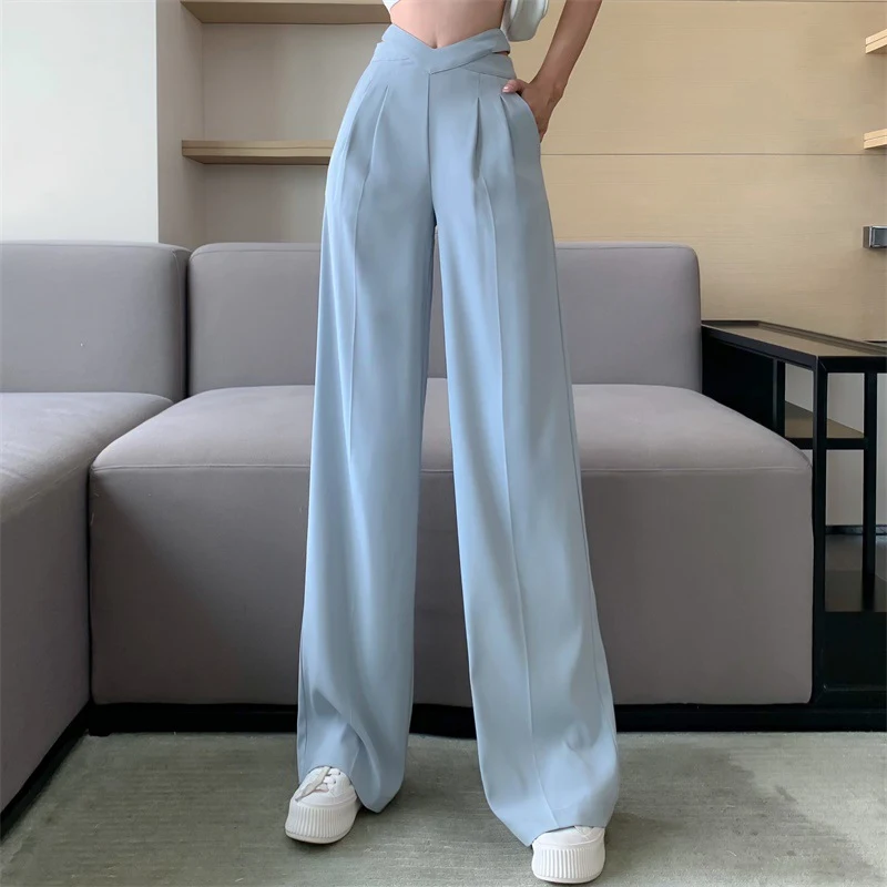 Damen Wide Leg Hose Sommer Dünnschnitt High Waist Aussparung Luftig Leichte Hose Für Heiße Tage Bequem Stilvoll — foto 6