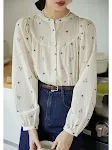 Women's Niche Loose Embroidered Floral Shirt — photo 4