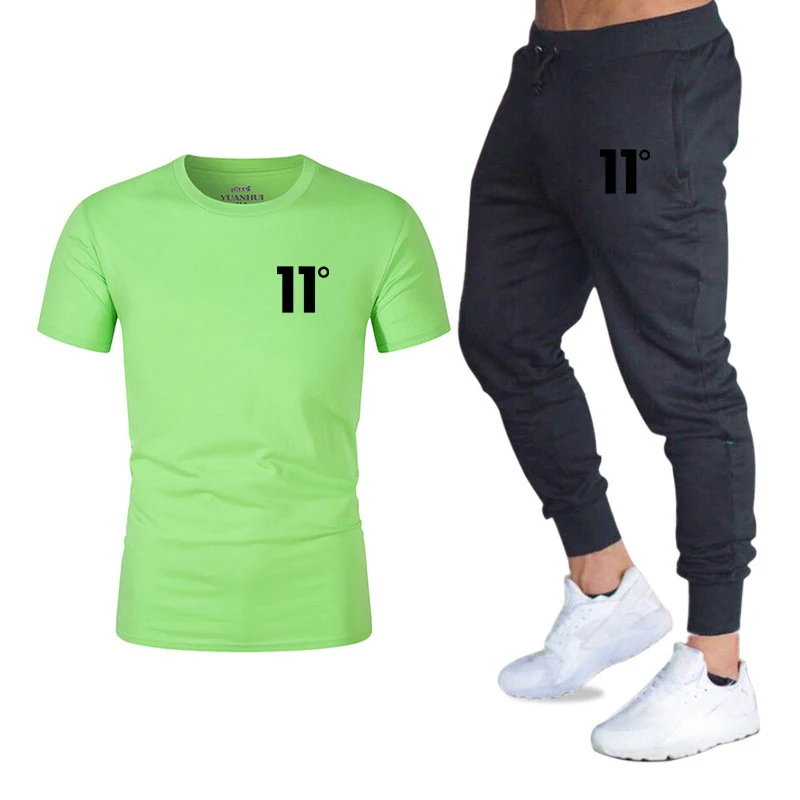 Summer Cotton Solid Color Short-sleeved T-shirt Suit, lightweight and breathable. Perfect for hot weather, offering comf — photo 5
