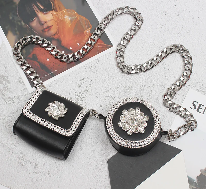 Mini Bolsa Crossbody com Diamantes Brilhantes — foto 1