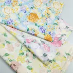 Tecido Estampado Vestido Peônia Algodão Liso Impressão Perfeito para Costura e Confecção de Roupas Frescas e Elegantes Primavera Verão. — foto 4