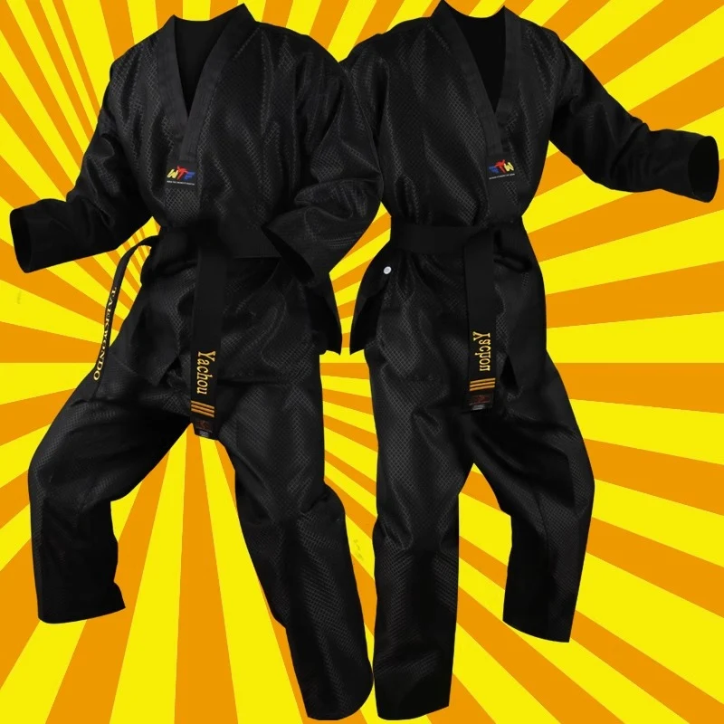 Black TKD Uniform Fitness Wear for training. Breathable, comfortable, and performance-enhancing. Achieve your fitness go — photo 4