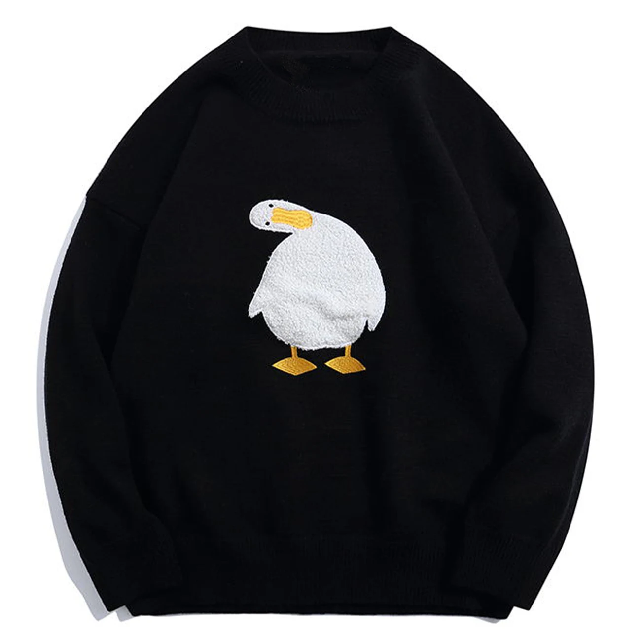 Bestickter Rundhals-Pullover Herren Retro Locker Student Paar Basis Weich & Bequem für den Alltag — foto 10