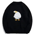 Bestickter Rundhals-Pullover Herren Retro Locker Student Paar Basis Weich & Bequem für den Alltag — foto 10
