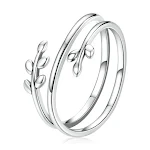 Anel de prata Fashion Personality com múltiplos círculos de vime. Um acessório elegante e sofisticado para realçar seu estilo único em qualquer ocasião. — foto 6
