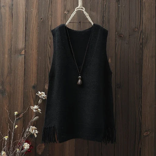 Title 1, Womens V-neck Sweater Casual Loose Short Vest