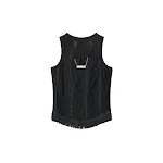 Color Matching Vertical Wide Striped Fringed Hem Round Neck Sleeveless Women's Casual Vest — photo 4