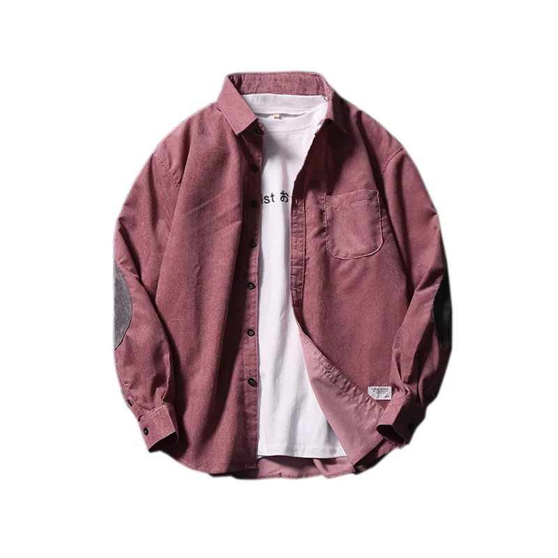 Men's corduroy long sleeve shirt, soft and comfortable, perfect for fall and winter. A timeless classic for your everyda — photo 2