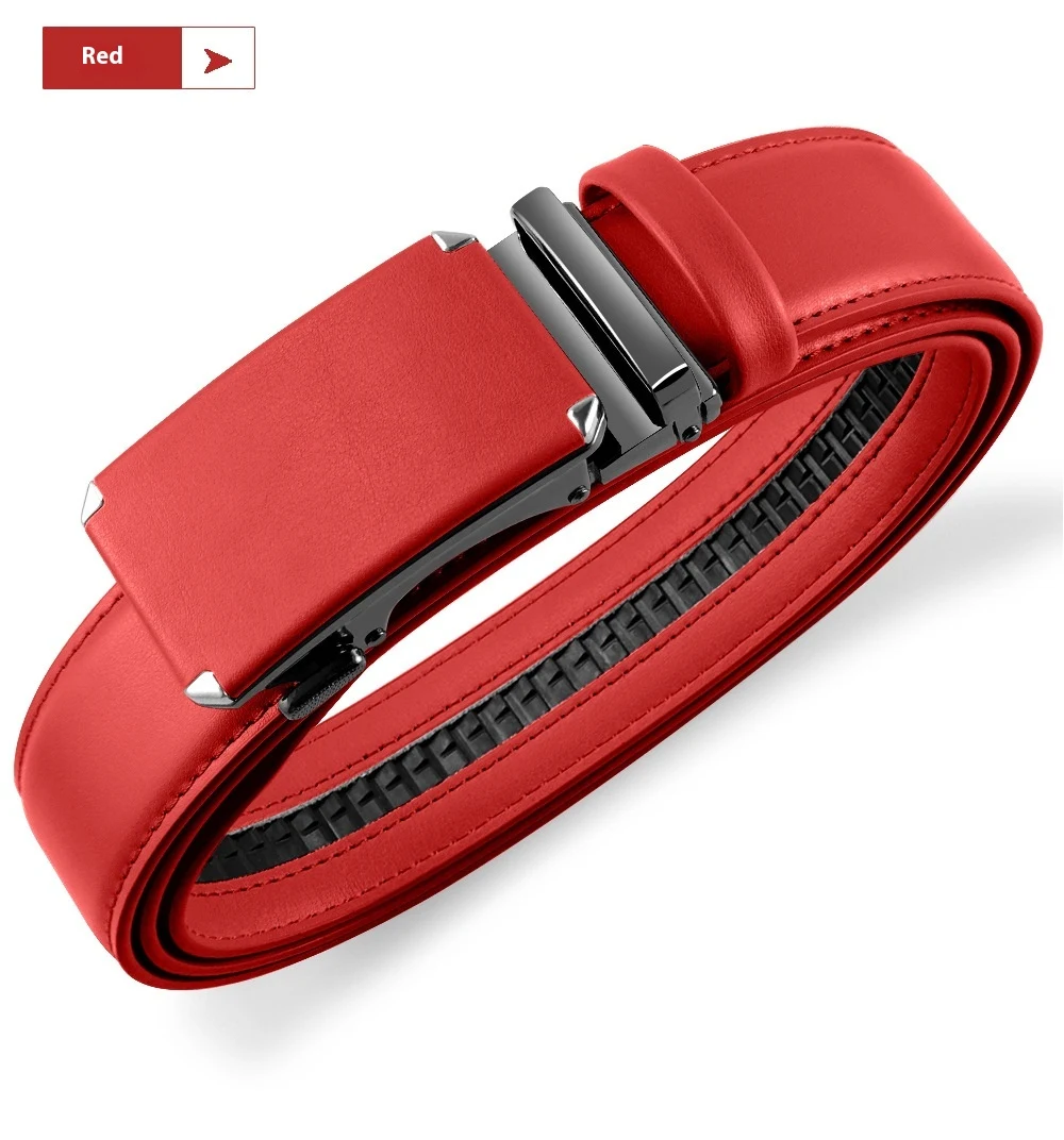 Title 13, Mens Fashion Veneer Automatic Alloy Buckle Cow...
