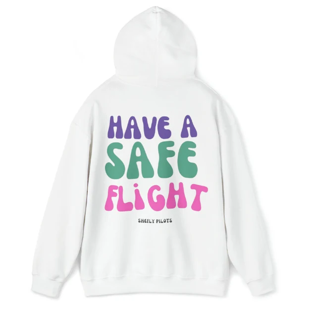 Moletom com capuz Heavy Blend Safe Flight para voos seguros e confortáveis, macio e resistente para uso diário. — foto 3