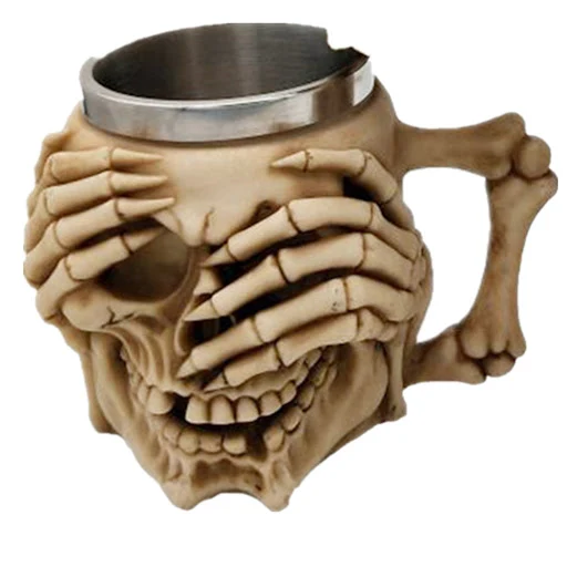 Title 6, Double Layer Stainless Steel Resin Skull And Cr...