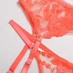 Conjunto de tres piezas de encaje bordado para mujer, perfecto para lucir elegante y sofisticada. Ideal para ocasiones especiales y eventos. — foto 27