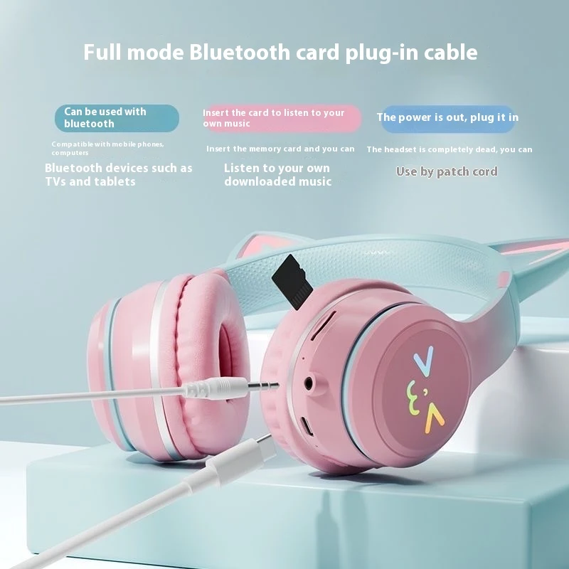 Bluetooth Headset BT035C Gradient Color Experience Immersive Sound and Clear Calls Wirelessly. Perfect for Music, Calls — photo 15