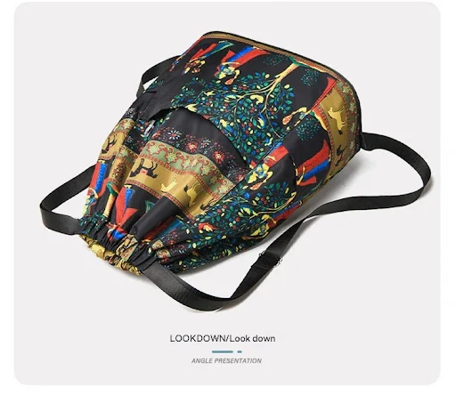Title 8, Mochila dobrável de nylon com impressão e grand...