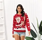 Novo pulôver de suéter Jacquard Santa Fawn — foto 7