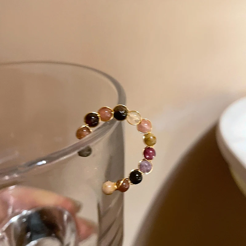 Anel Retrô Elegante com Ágata de Cristal Colorido, adicione um toque sofisticado e único ao seu visual em qualquer ocasião. — foto 10