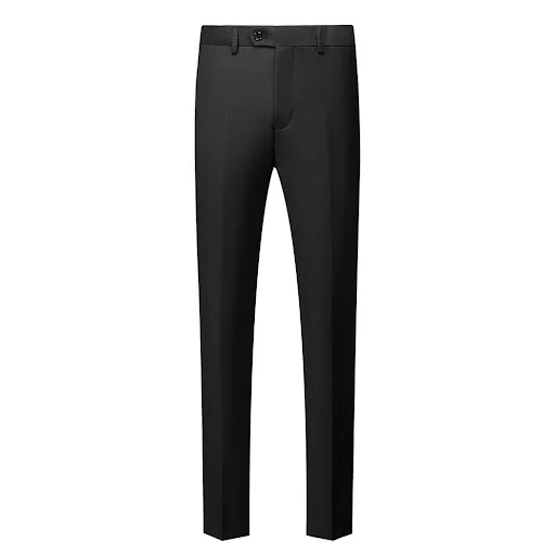 Title 4, Slim-fit Zhongshan Suit Navy Blue Mens Two-pie...