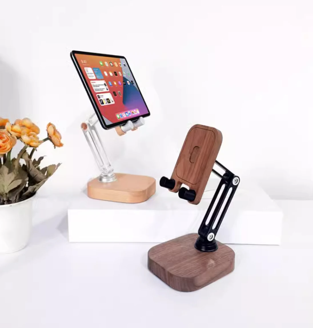 Title 4, Black Walnut Aluminum Alloy Foldable Wireless C...