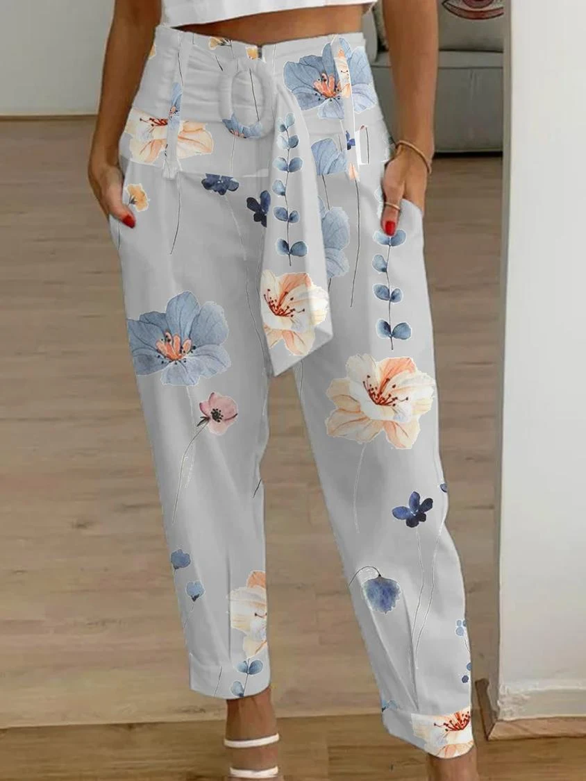 Calças Casuais de Linho Femininas Cropped Conforto e Frescor para o Verão, Caimento Solto e Leve, Ideal para Looks Despojados e Elegantes. — foto 14
