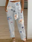 Calças Casuais de Linho Femininas Cropped Conforto e Frescor para o Verão, Caimento Solto e Leve, Ideal para Looks Despojados e Elegantes. — foto 14