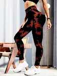 Damen Casual Tie-Dye Yoga Hose für Komfort und Stil. Perfekt für Yoga, Sport und Freizeit. Bequem, atmungsaktiv und modisch. — foto 10