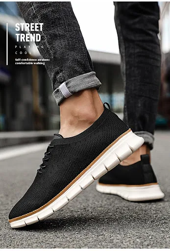 Title 4, Plus Size Breathable Mesh Surface Simple Mens ...