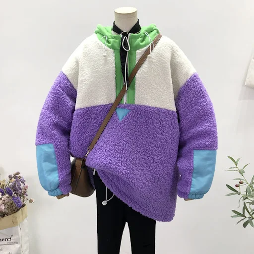 Title 7, Womens Korean Style Loose Hooded Wool Pullover...