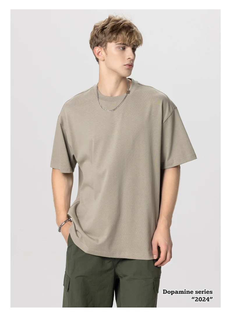 Title 22, European and American earth tone mens T-shirt,...