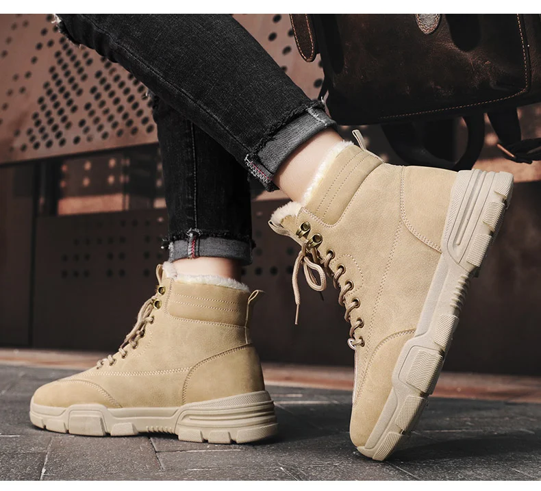 Title 3, Fashion Mens Thick and Velvet Warm Cotton Shoe...