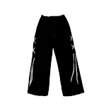 Black Spicy Girl Hose locker und schlank gerade geschnitten für einen bequemen, figurbetonten Look. Die Hose betont die Silhouette. — foto 1