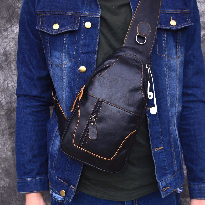 Title 4, Bolsa Masculina Crossbody de Couro Bovino para ...