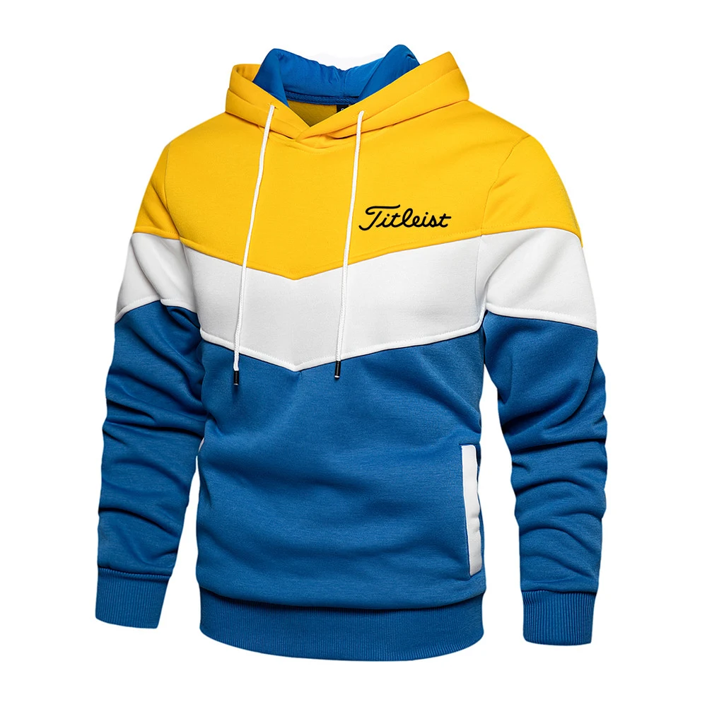 Men's Casual Sports Panel Hooded Pullover Sweatshirt, offering comfort and style for everyday wear and workouts, a versa — photo 3