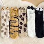 Coral Fleece Socks Women's Mid-calf Three-dimensional Cartoon Room Socks — photo 7