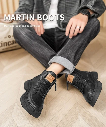 Title 2, Botas de Martin Casual Retro de Top Middle High...