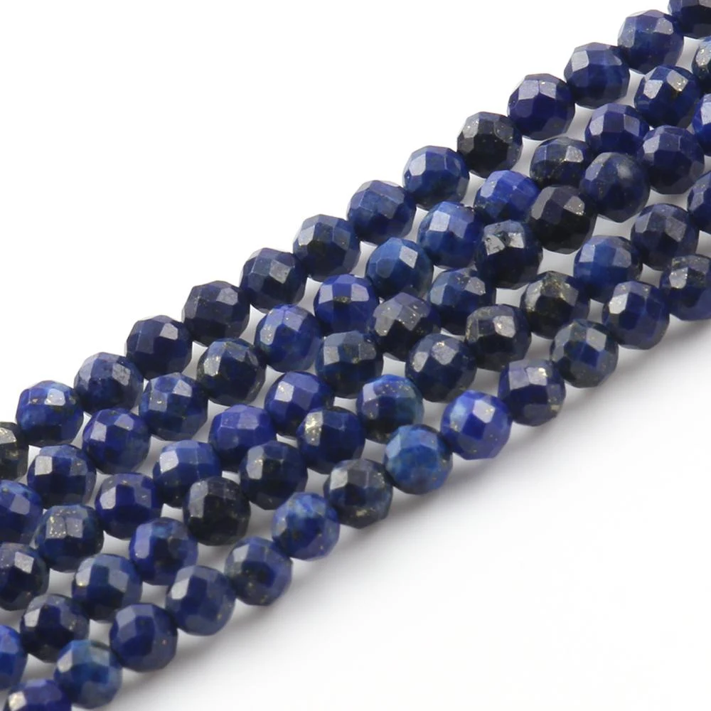 Contas soltas facetadas de lapis-lazúli de corte duro para joias. Crie peças exclusivas e elegantes com estas belas pedras preciosas. — foto 1