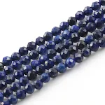 Contas soltas facetadas de lapis-lazúli de corte duro para joias. Crie peças exclusivas e elegantes com estas belas pedras preciosas. — foto 1