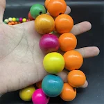 Colar Longo de Miçangas de Madeira Estilo Étnico Boêmio Vintage Joia Feminina Charmosa e Exclusiva Acessório de Moda Boho Chic — foto 5