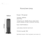 Round Lawn Lamp 40CM
