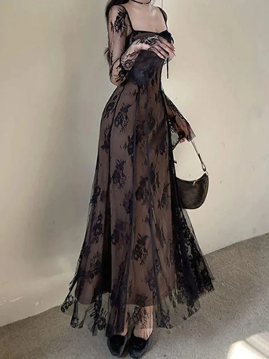 Title 8, Womens Lace Mesh Fishtail Dress