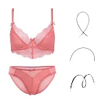 Fashion Transparent Women Bra And Panties Set Embroidery Lingerie Plus Size. Embrace your curves with this comfortable a — photo 3
