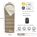 Outdoor Camping Thickened Waterproof Cotton Sleeping Bag Four Seasons Machine Washable Splicing Sleeping Bag for Comfort — photo 6