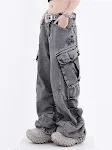 Calças jeans masculinas retas com pernas largas, conforto e estilo. Design moderno e caimento perfeito para um visual casual e elegante. — foto 6