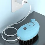 Steamy Cat Brush 3-in-1 Whale-Shaped Steam Brush, massages, quickly foams, removes loose hair for a clean and happy cat. — photo 1