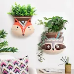 Indian Style Wall Mounted Plant Pot Wall Hanging Succulent Pots Cartoon Animal Shape Resin Indoor Flower Pots for Home D — photo 10